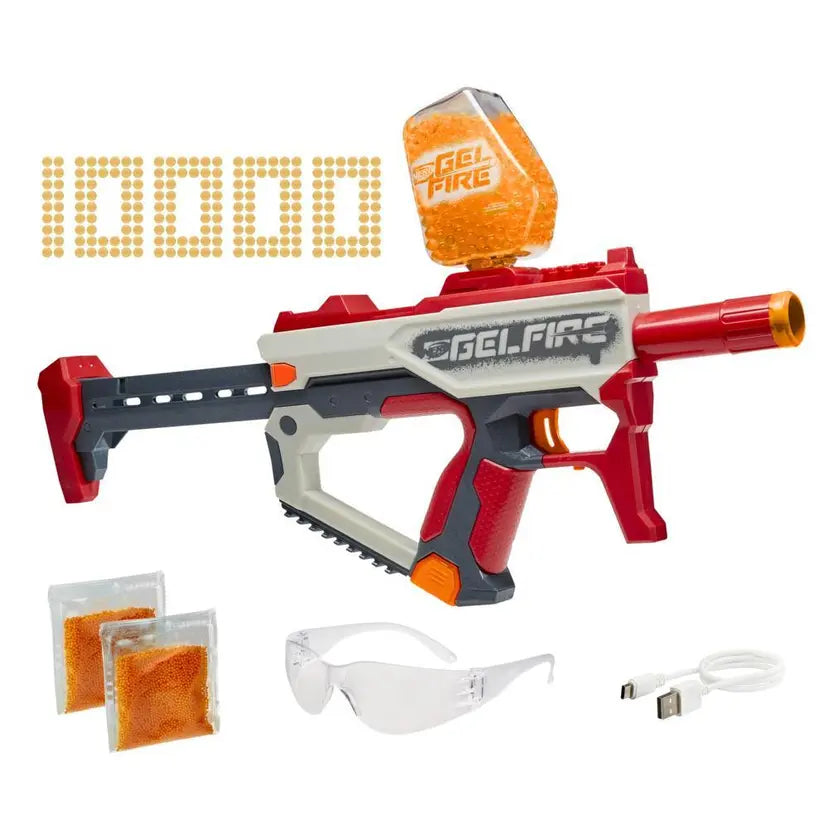 Hasbro - Nerf Pro Gelfire Mythic Blaster, 10,000 Gelfire Rounds, Hopper, Rechargeable Battery