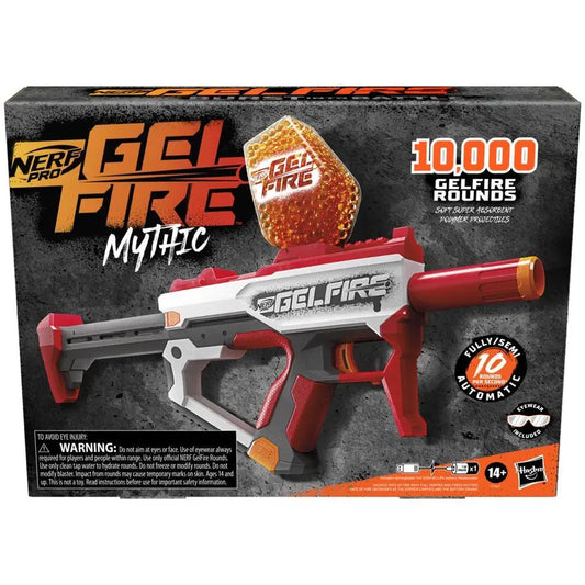 Hasbro - Nerf Pro Gelfire Mythic Blaster, 10,000 Gelfire Rounds, Hopper, Rechargeable Battery