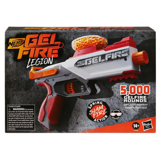 Hasbro - Nerf Pro Gelfire Legion Blaster, 5000 Gelfire Rounds, 130 Round Hopper, Eyewear