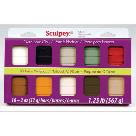 SCULPEY III CLAY MULTIPACK NATURAL COLOURS